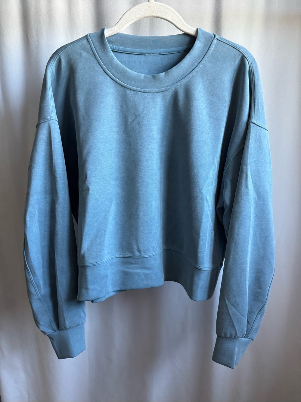 Lululemon Perfectly Oversized Cropped Crew *Softstreme Utility Blue - Size 4